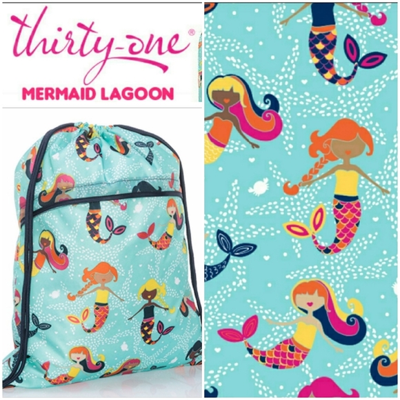 thirty-one Other - Mermaid Lagoon CinchSac Swim, Beach, Gym P.E Bag Thirty-one Mermaid